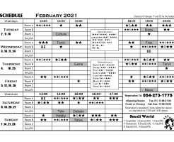 2021年2月英会話レッスンスケジュール