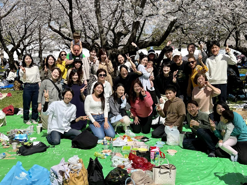 お花見イベント集合写真