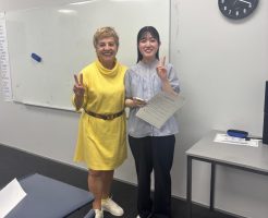 ニュージーランド人の先生と日本人女性